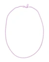 Crystal Haze Plastalina Chain Woman Necklace Purple Size - Brass, Enamel