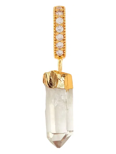Crystal Haze Rock Crystal Pendant In Gold