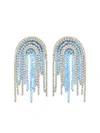 Crystal Haze Santorini Crystal Beaded Fringe Earrings In Metallic