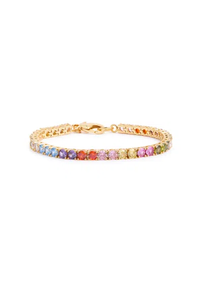 Crystal Haze Serena Crystal-embellished 18kt Gold-plated Bracelet In Multicoloured 1