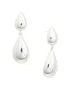 Crystal Haze Silver Plated Dangle Earrings In Metallic