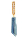 Crystal Haze Titanium Pavé-connector Pendant In Blue