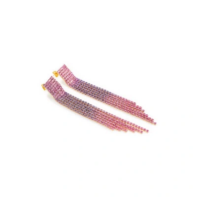 Crystal Haze Tulum Earrings In Pink