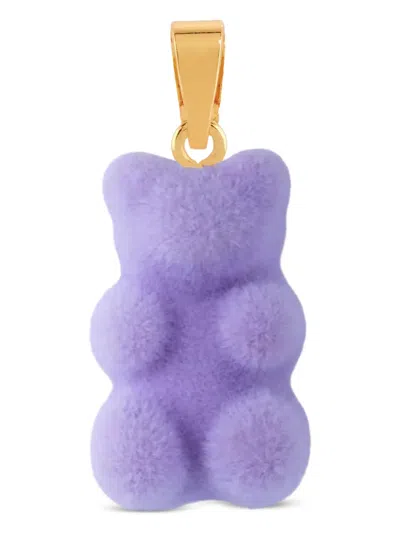 Crystal Haze Velvet Nostalgia Bear Pendant In Purple