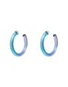 Crystal Haze Woman Earrings Azure Size - Brass, Resin In Blue