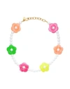 Crystal Haze Woman Necklace Green Size - Brass, 750/1000 Gold Plated, Resin In Green