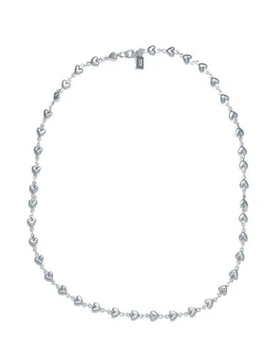 Crystal Haze Woman Necklace Silver Size - Brass