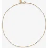 Crystal Haze Womens Box Chain 18ct Yellow Gold-plated Brass Necklace In Gold