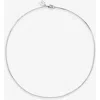 Crystal Haze Womens Box Chain 18ct Yellow Gold-plated Brass Necklace Silver In Silver