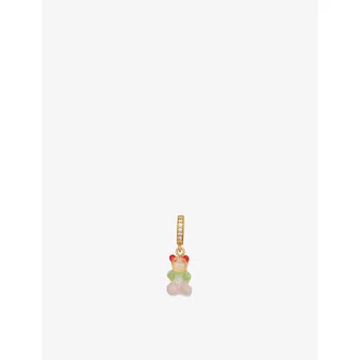 Crystal Haze Womens Rainbow Nostalgia 18ct Yellow-gold Plated Brass And Cubic-zirconia Bear Connector
