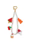 Crystal Haze Xoxo Beaded Bag Charm In Multicoloured
