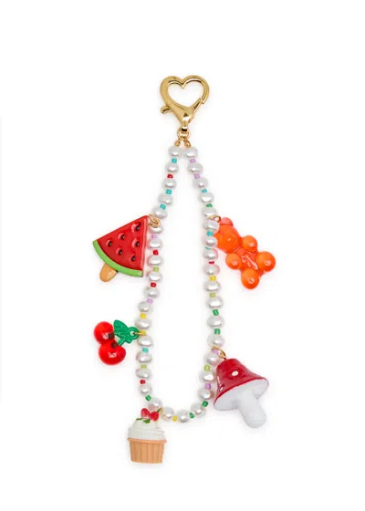 Crystal Haze Xoxo Beaded Bag Charm In Multi