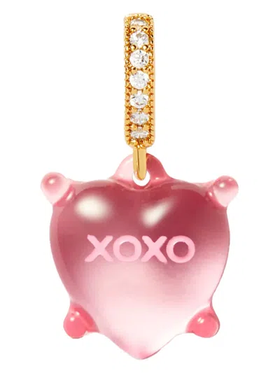 Crystal Haze Xoxo Necklace Pendant In Gold
