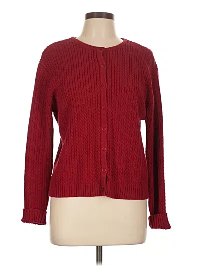 Pre-owned Crystal Kobe Cardigan Sweater In Red