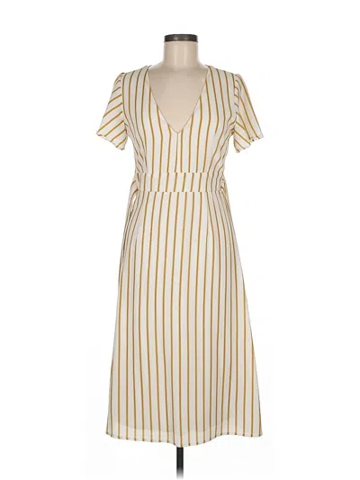 Pre-owned Crystal Sky Casual Dress In Tan