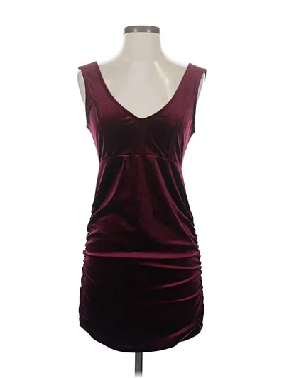 Pre-owned Crystal Sky Cocktail Dress In Burgundy