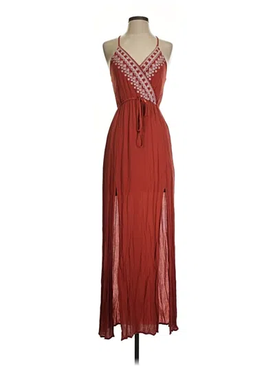 Pre-owned Crystal Sky Cocktail Dress In Burgundy