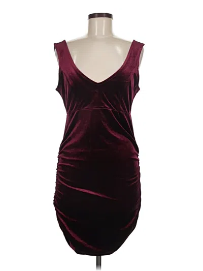 Pre-owned Crystal Sky Cocktail Dress In Burgundy