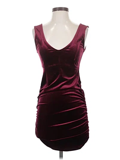 Pre-owned Crystal Sky Cocktail Dress In Burgundy