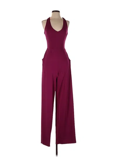 Pre-owned Crystal Sky Jumpsuit In Burgundy