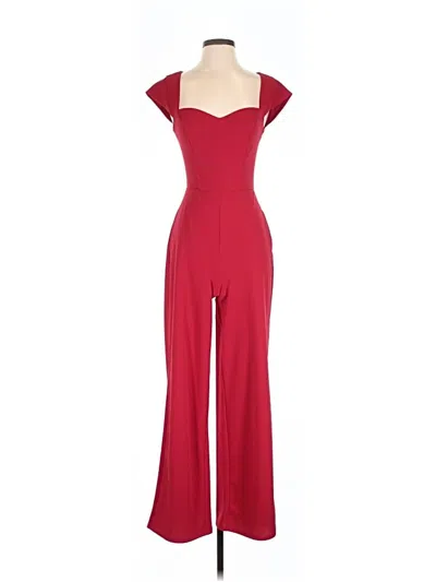 Pre-owned Crystal Sky Jumpsuit In Red