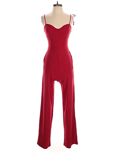 Pre-owned Crystal Sky Jumpsuit In Red