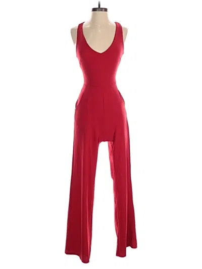 Pre-owned Crystal Sky Jumpsuit In Red