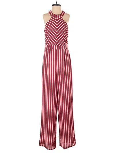 Pre-owned Crystal Sky Jumpsuit In Red