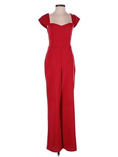 Pre-owned Crystal Sky Jumpsuit In Red
