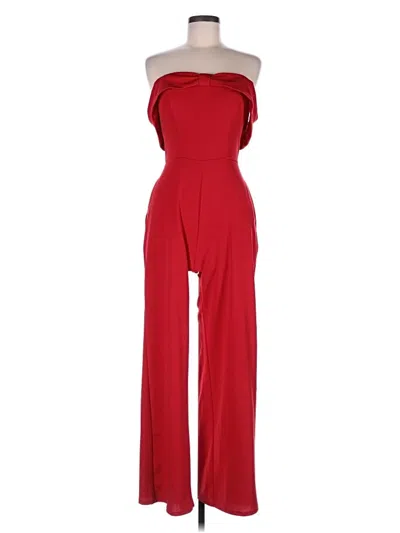 Pre-owned Crystal Sky Jumpsuit In Red