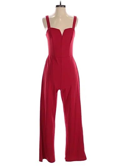Pre-owned Crystal Sky Jumpsuit In Red