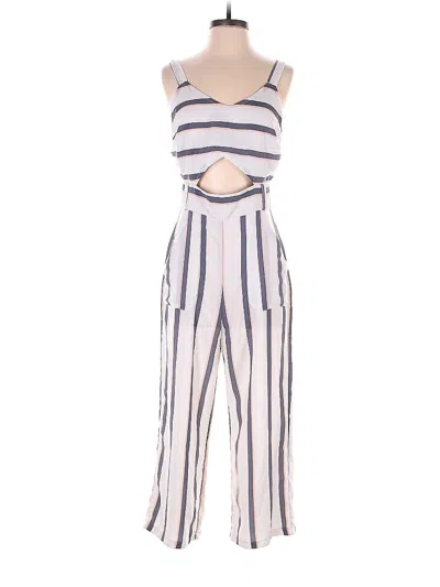 Pre-owned Crystal Sky Jumpsuit In White
