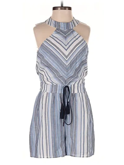 Pre-owned Crystal Sky Romper In Blue