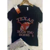 Crystallized By Sparkle Hook ‘em Horns Rhinestone Texas Tee In Black In Black