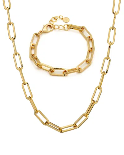 Crystals And Co Women's Gold Chunky Paperclip Set