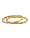 Crystals And Co Women's Gold Full Wave Bangle - Set In Gold