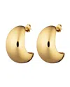 Crystals And Co Women's Gold Large Bubble Dome Earrings In Gold