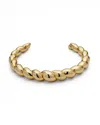 Crystals And Co Women's Gold Open Swirl Cuff In Gold