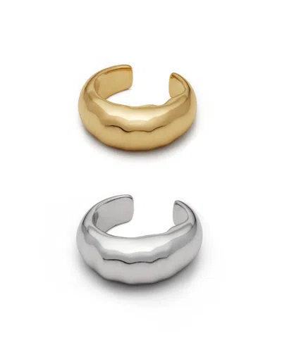 Crystals And Co Women's Gold / Silver Chunky Mixed Metal Ear Cuff - Set In Multi