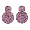Crystals And Co Women's Lilac Double Drops In Purple