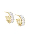 Crystals And Co Women's Midi Baguette Hoops In Multi