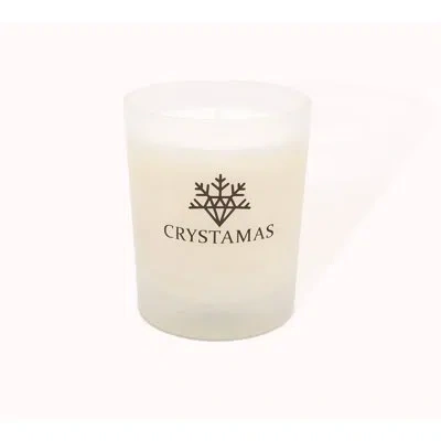 Crystamas Amber Scented Jar Candle In White