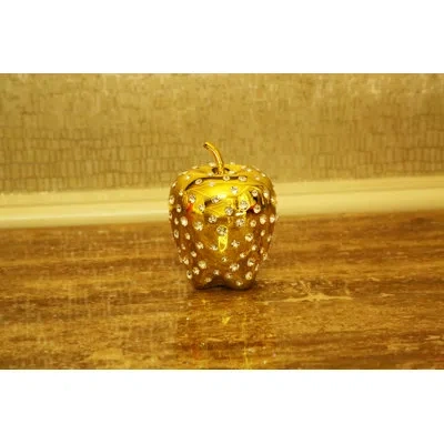 Crystamas Apple Bellus Sculpture In Gold
