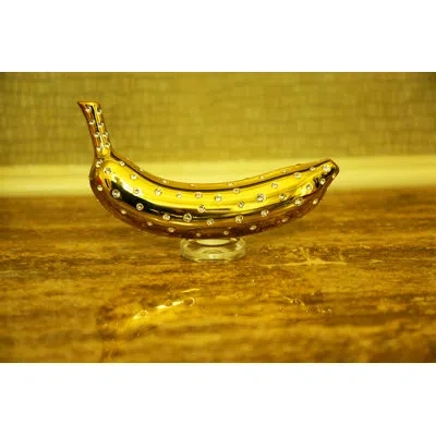 Crystamas Banana Bellus Sculpture In Gold