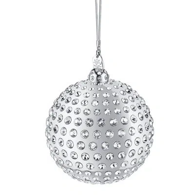 Crystamas Orbis Ball Ornament In Rhodium