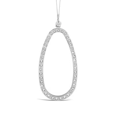 Crystamas Ovali Holiday Shaped Ornament In Platinum