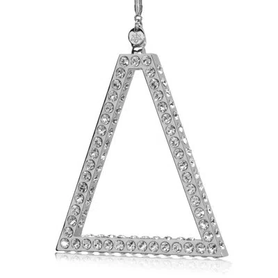 Crystamas Pyramide Holiday Shaped Ornament In Rhodium