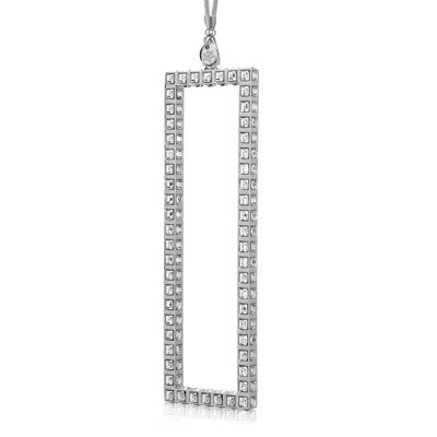 Crystamas Rectangula Magnificus Luxe Holiday Shaped Ornament In Rhodium