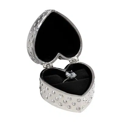 Crystamas Sempre Amore Engagement Ring Jewelry Box In Platinum