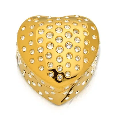Crystamas Sempre Heart Decorative Box In Gold